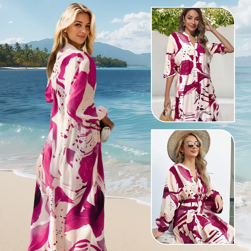 🌸Women’s Floral V-Neck Maxi Dress