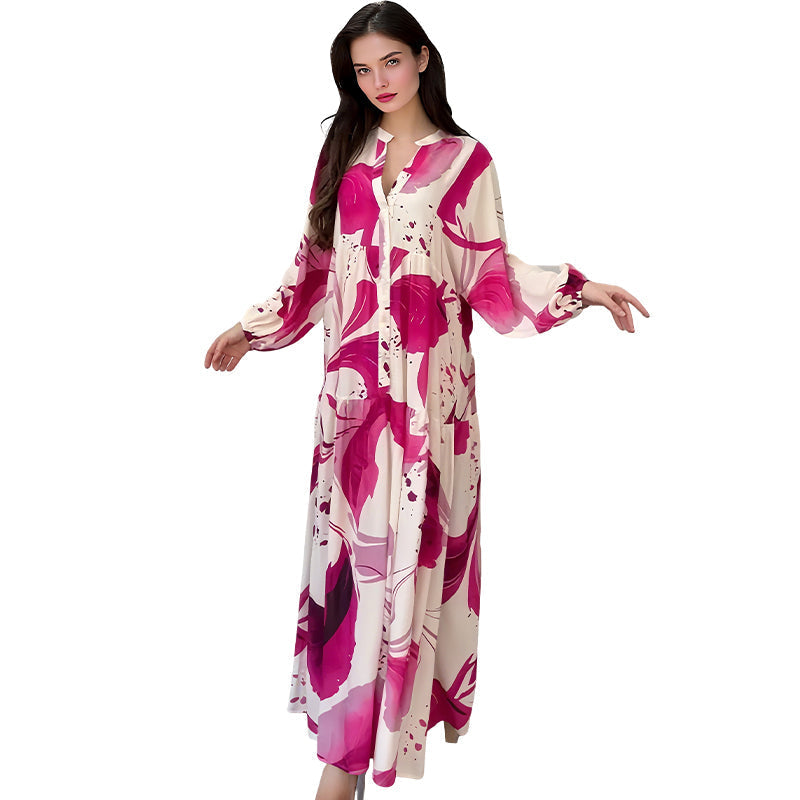 🌸Women’s Floral V-Neck Maxi Dress