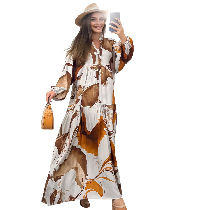 🌸Women’s Floral V-Neck Maxi Dress