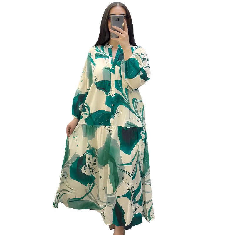 🌸Women’s Floral V-Neck Maxi Dress