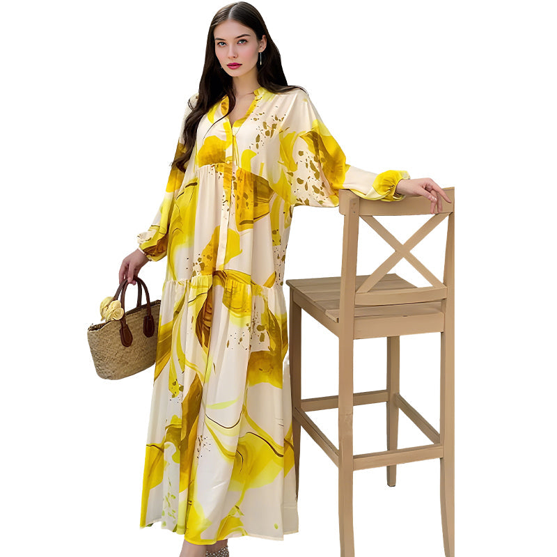 🌸Women’s Floral V-Neck Maxi Dress