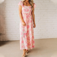 🌸Summer Hot🌸Women’s Pink Floral Print Maxi Dress