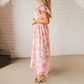 🌸Summer Hot🌸Women’s Pink Floral Print Maxi Dress