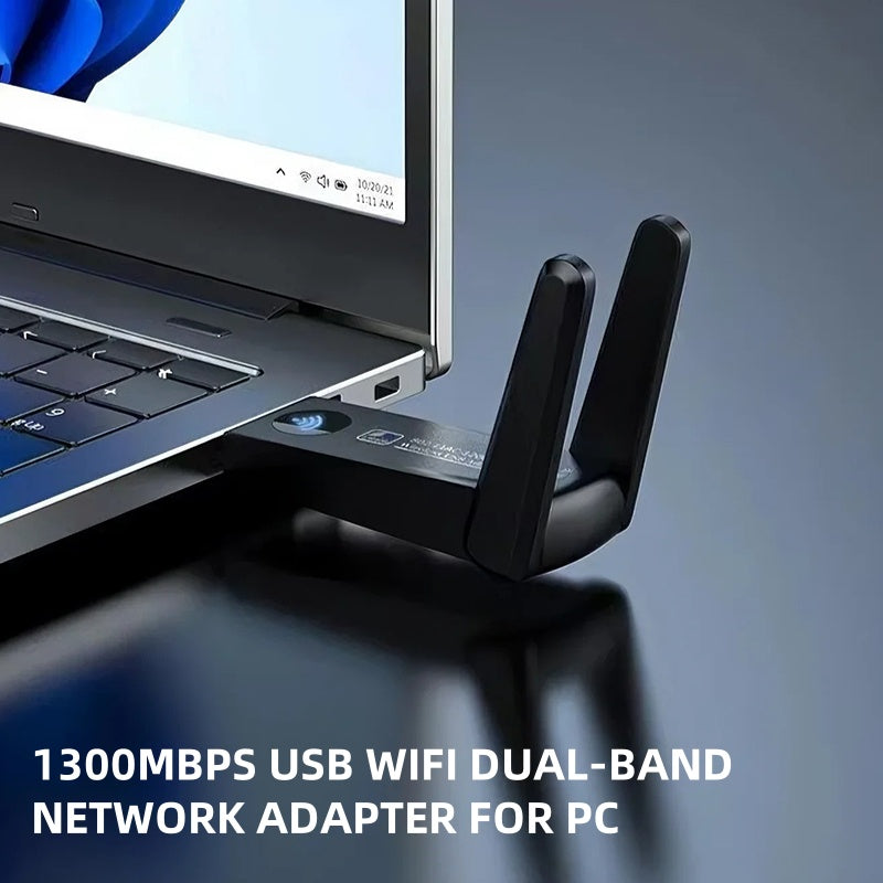 1300Mbps USB WiFi Dual-Band Network Adapter for PC