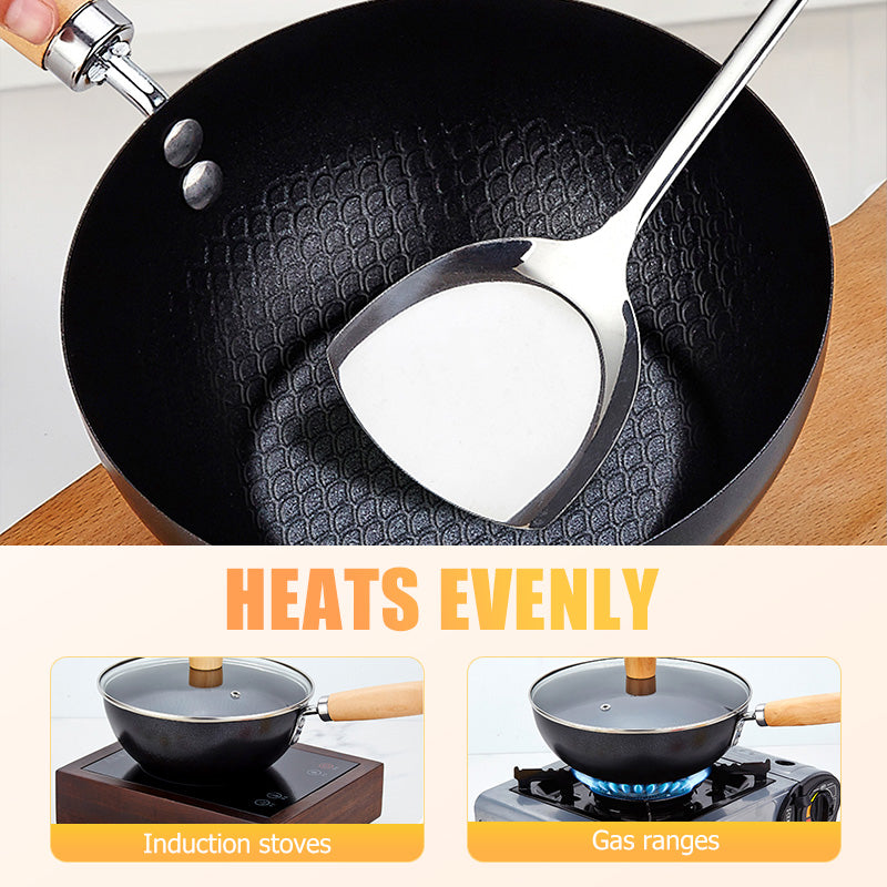 👨‍🍳Chef's Choice🍳Fish Scale Pattern Flat Bottom Non-Stick Pan