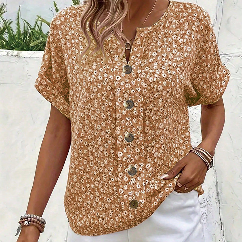🔥Die besten Sommer-Hot-Seller🔥Elegantes, geblümtes Hemd für Frauen