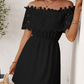 Women's Elegant Lace Patchwork Strapless Dress