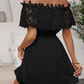 Women's Elegant Lace Patchwork Strapless Dress