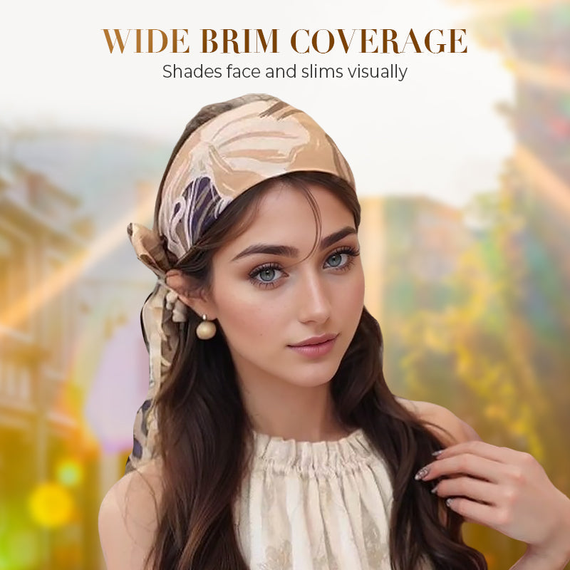 Sweet Floral Wide Brim Bow Hairband (50% OFF)