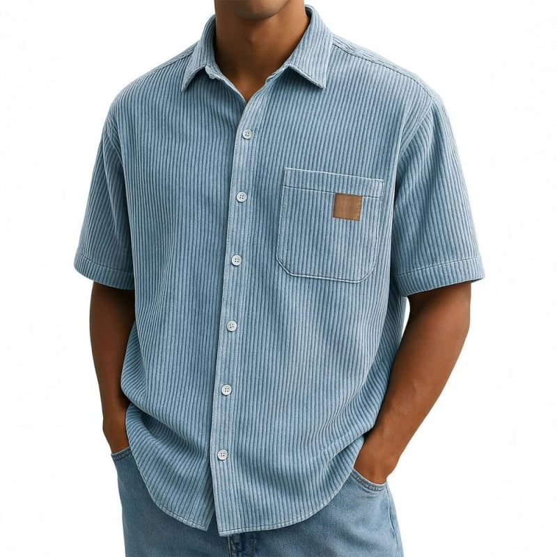 👔SIZE:M-4XL🌟️Men's Vintage Lapel Short-Sleeve Button-Down Shirts