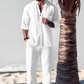 🌿💧Men's Trendy Cotton Linen Top & Pants Two-Piece Set