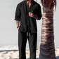 🌿💧Men's Trendy Cotton Linen Top & Pants Two-Piece Set