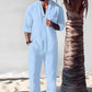 🌿💧Men's Trendy Cotton Linen Top & Pants Two-Piece Set