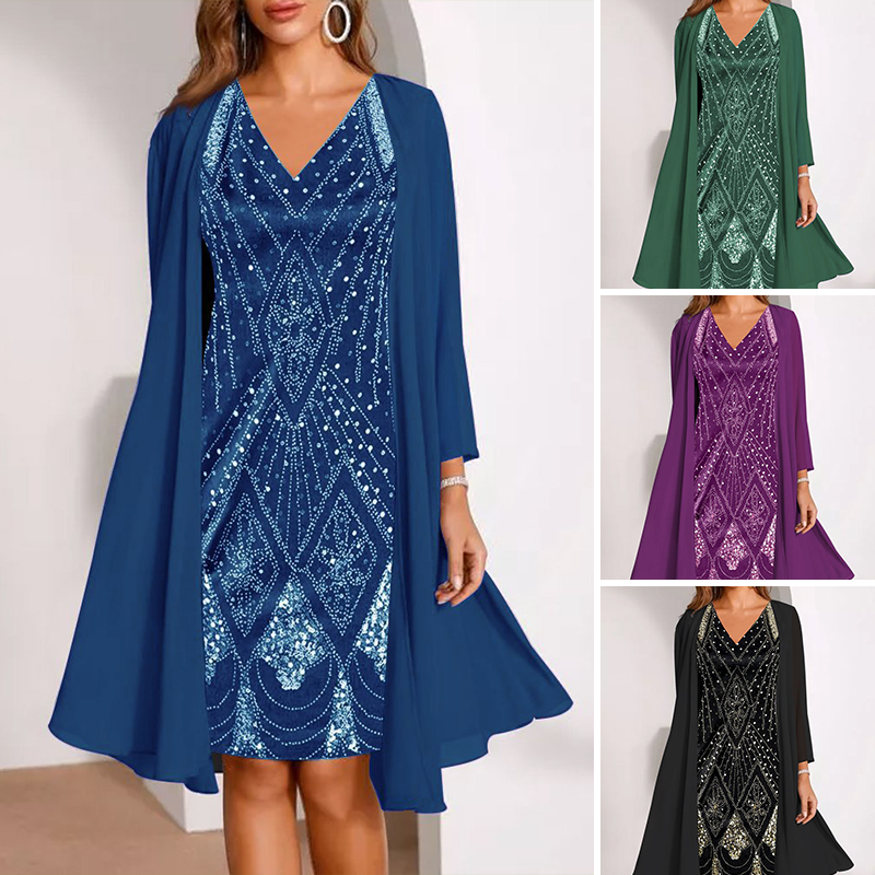 👗✨2025 New Style , 3D digital print chiffon dress!