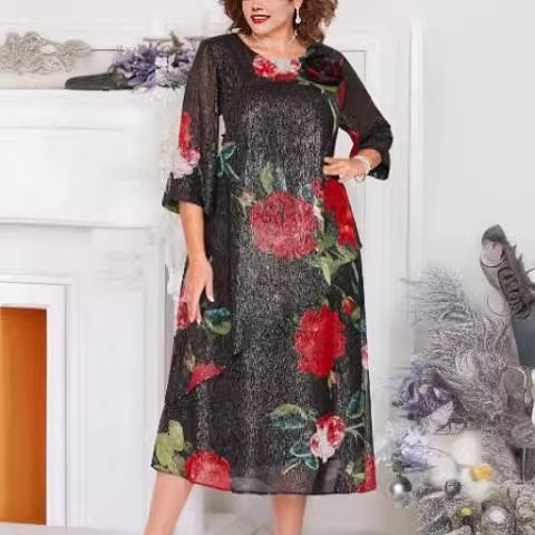 👗(SIZE:S-4XL)🌸 2025 New 3D Crafted Short Sleeve Dress, three-dimensional cut