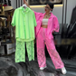 🌈Women's Button-Down Shirt & Pants 2-Piece Set
