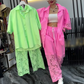 🌈Women's Button-Down Shirt & Pants 2-Piece Set