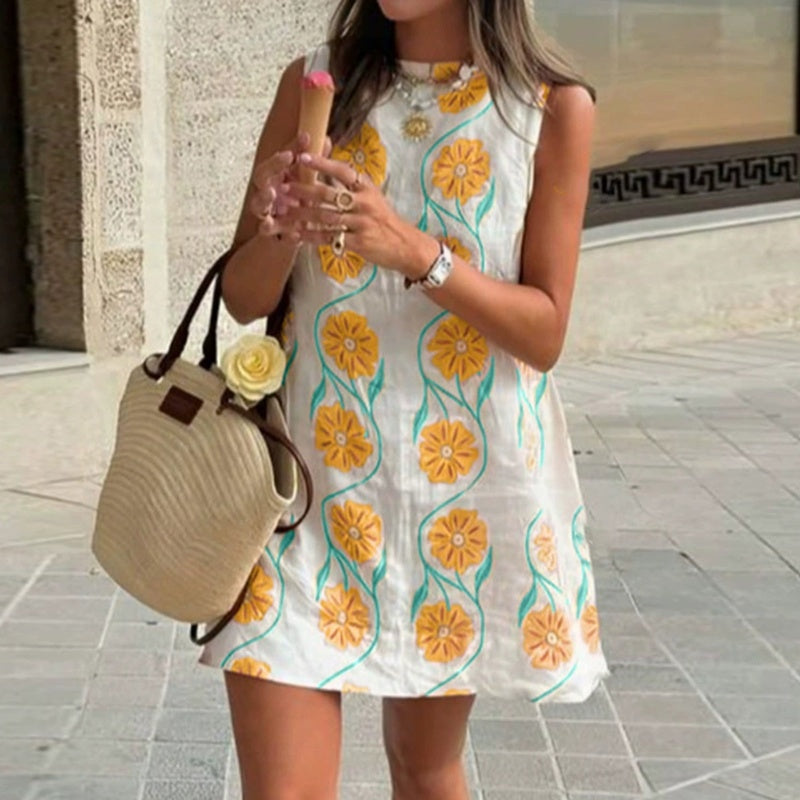 🌸Women's Casual Sleeveless Floral Print Dress