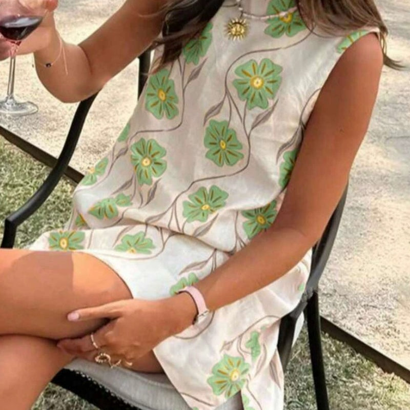 🌸Women's Casual Sleeveless Floral Print Dress