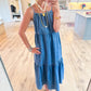 🌞👗 2025 Summer Must Have! A halter denim dress that's easy to wear for airy chic!