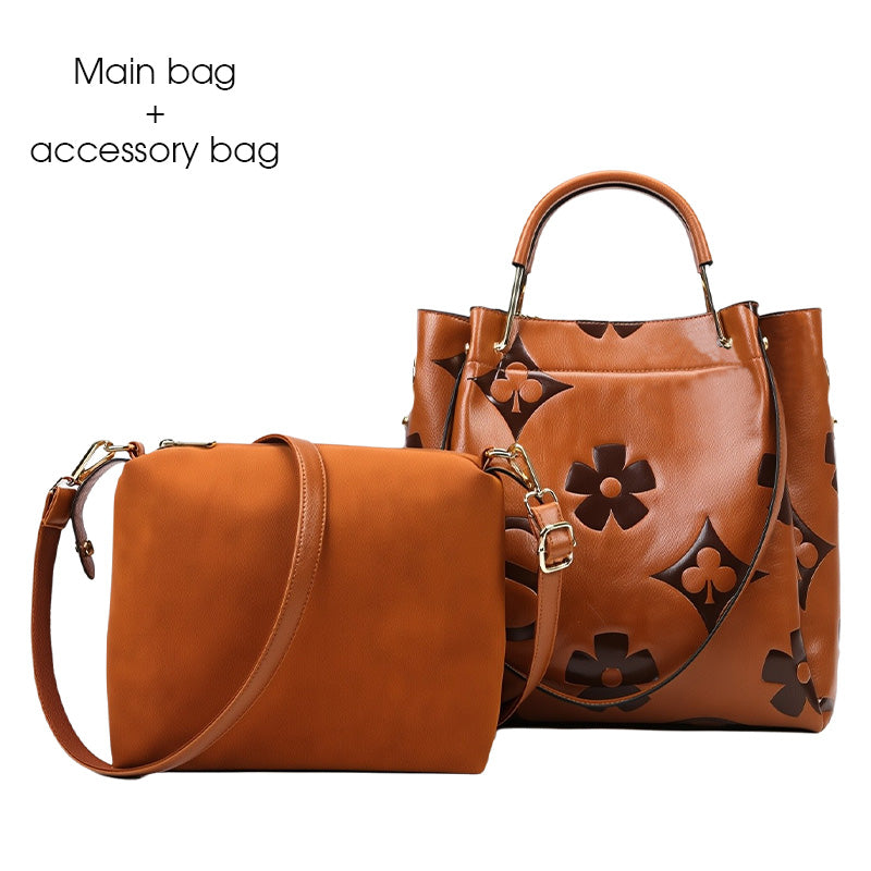 💥Large-Capacity Vintage Embossed Bucket Bag - Hot Sale 50% OFF