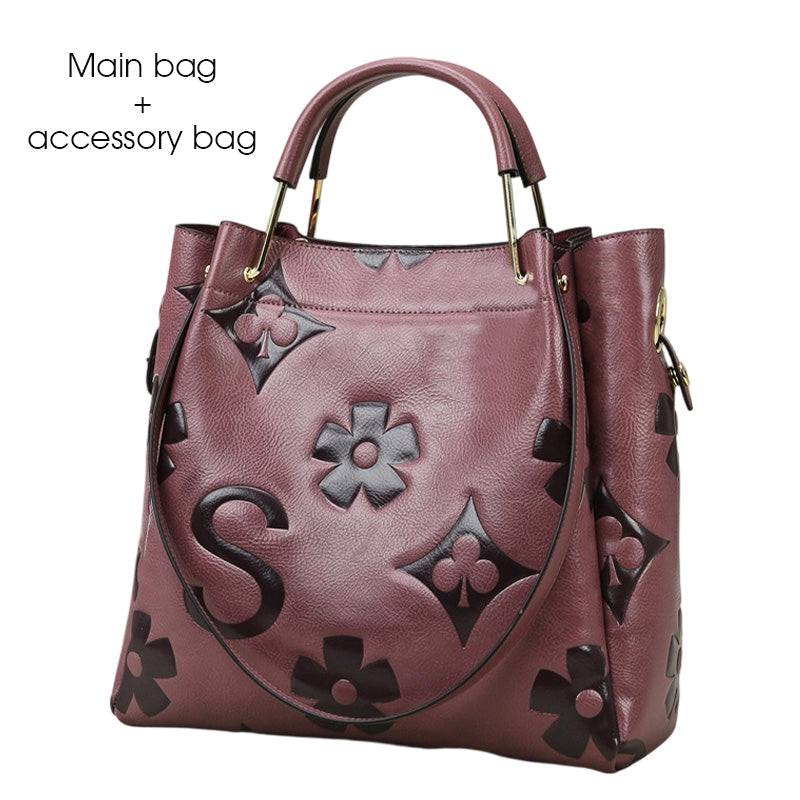 💥Large-Capacity Vintage Embossed Bucket Bag - Hot Sale 50% OFF