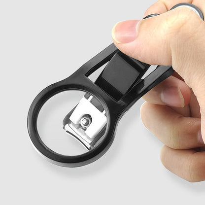 🔍✂️Splash-Proof Nail Clipper with Magnifying Glass