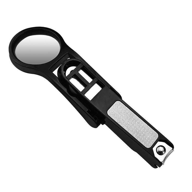🔍✂️Splash-Proof Nail Clipper with Magnifying Glass