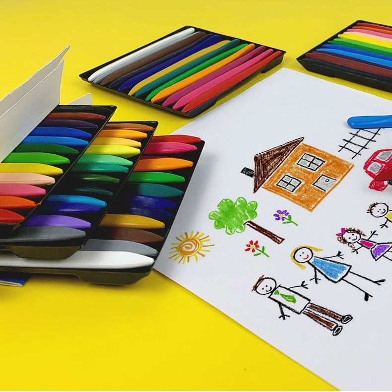 🌈36-color triangular crayons - non-toxic, washable colored oil pastel painting set🎨