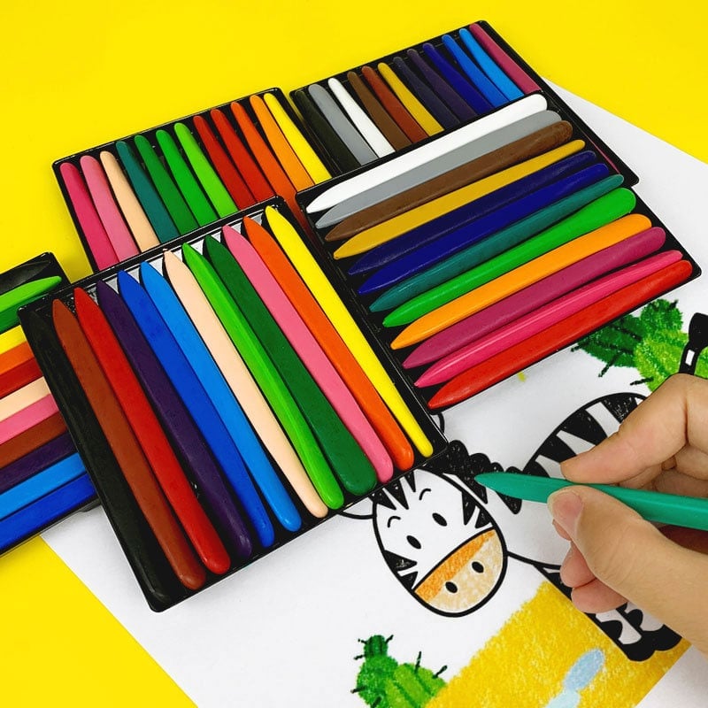 🌈36-color triangular crayons - non-toxic, washable colored oil pastel painting set🎨