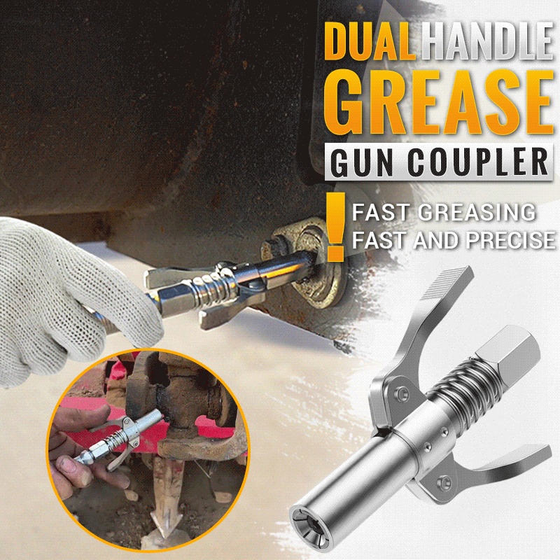 🔩 BUY 2 GET 1 FREE!High Pressure Dual Handle Grease Gun Coupler
