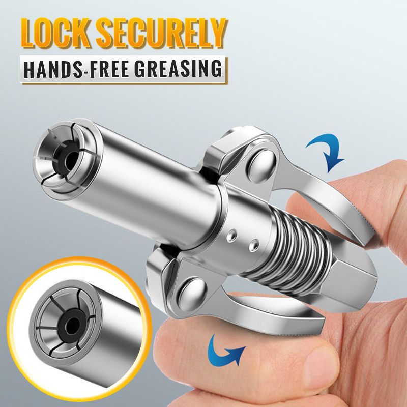 🔩 BUY 2 GET 1 FREE!High Pressure Dual Handle Grease Gun Coupler