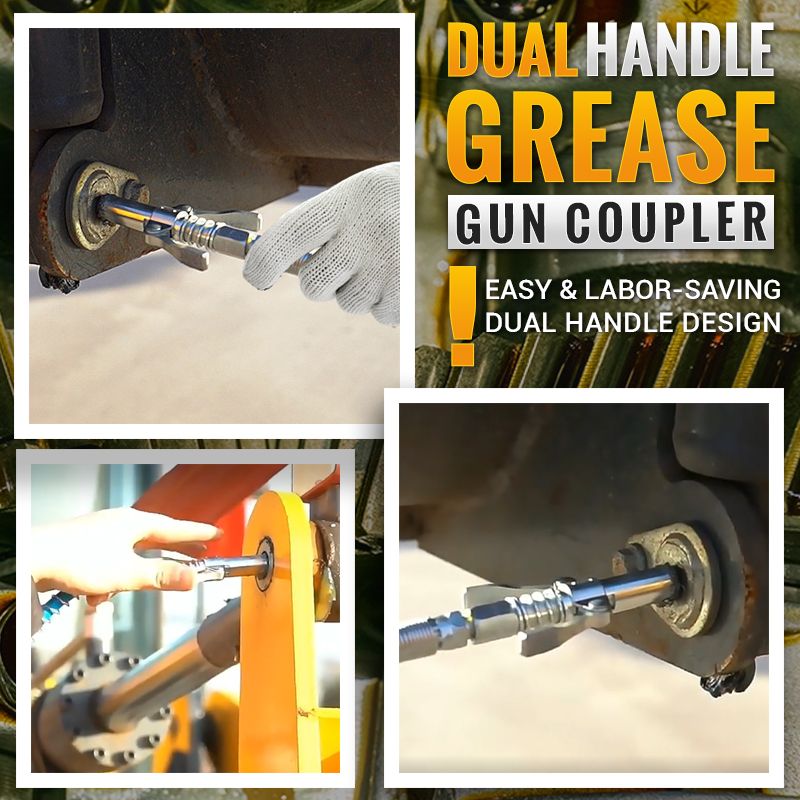 🔩 BUY 2 GET 1 FREE!High Pressure Dual Handle Grease Gun Coupler