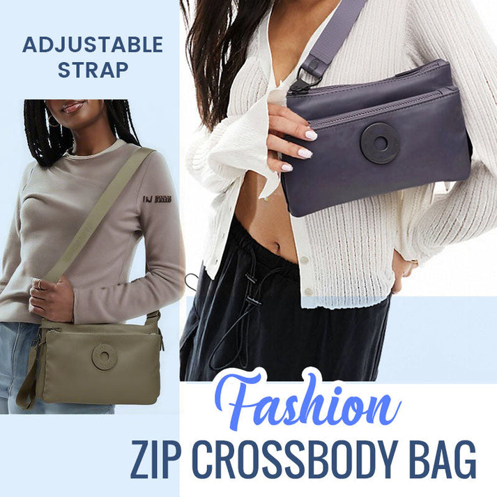 Fashion Zip Crossbody Bag - Varian 1