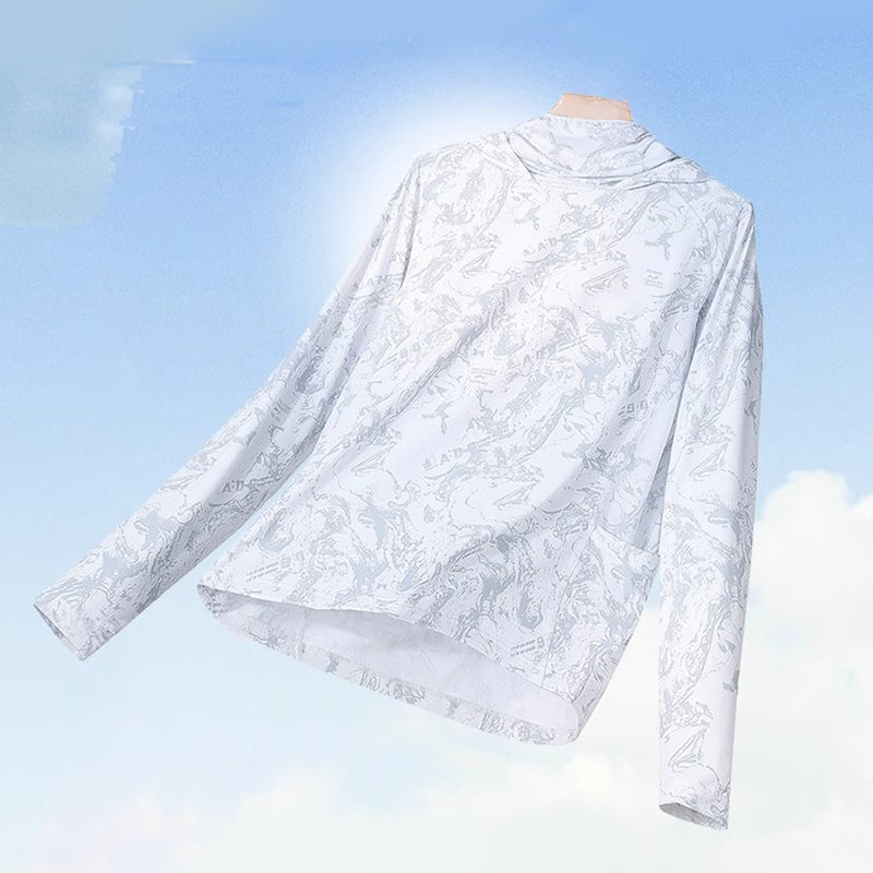 Men's Breathable UV Protection Hoodie with Face Mask