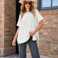 Women's Loose Fit Short Sleeve Knit Top