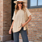 Women's Loose Fit Short Sleeve Knit Top