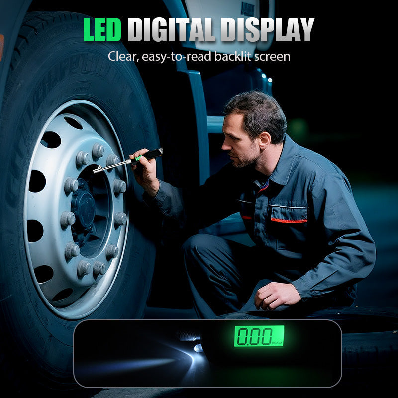 Digital Truck Tire Pressure Gauge with LED