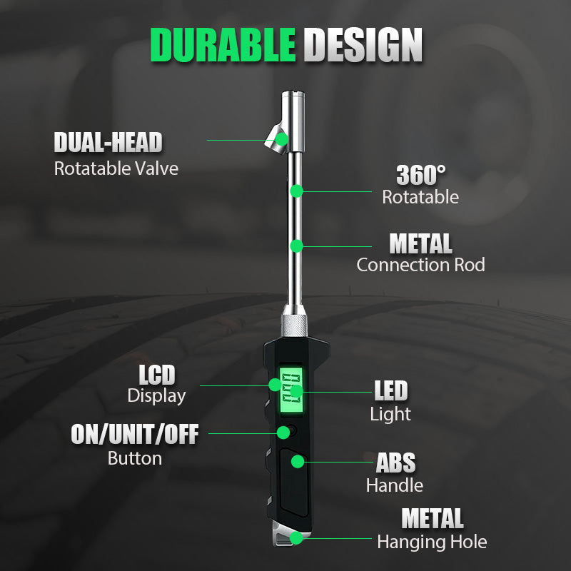 Digital Truck Tire Pressure Gauge with LED