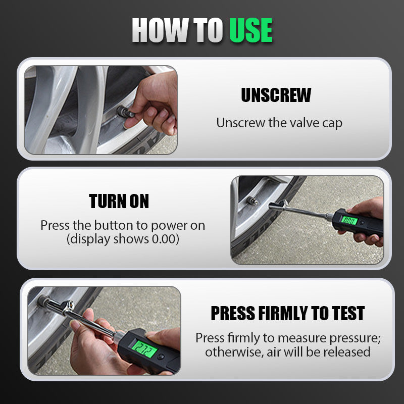 Digital Truck Tire Pressure Gauge with LED