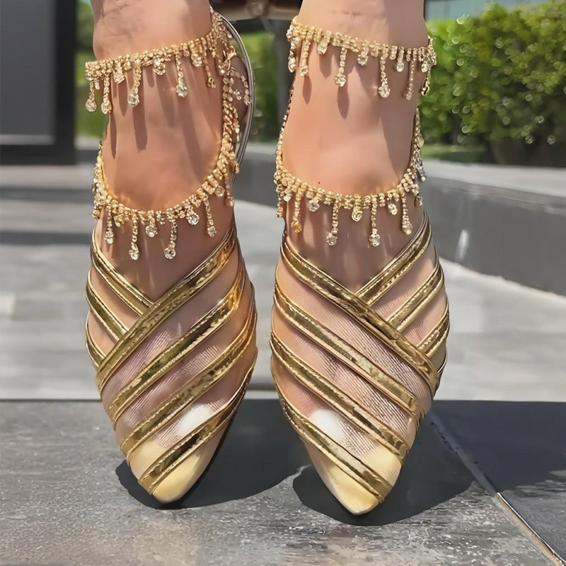 ✨Mesh Sandals with Rhinestone Anklets - Hot Sale 40% OFF🔥