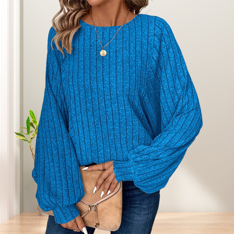 🍁Early Autumn Sale 50% OFF🍂Women's Ribbed Loose-Fit Pullover Tops