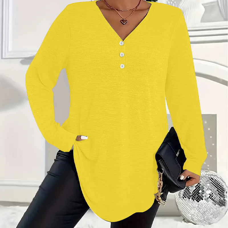 💜 LAST DAY PROMOTION - 50%OFF 💜 Women's Buttoned V-Neck Short Sleeve Top