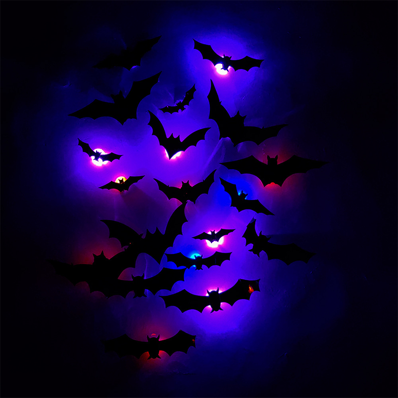 🦇 Halloween Decoration: 3D LED Bat-Shaped Wall Light