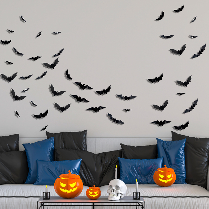 🦇 Halloween Decoration: 3D LED Bat-Shaped Wall Light