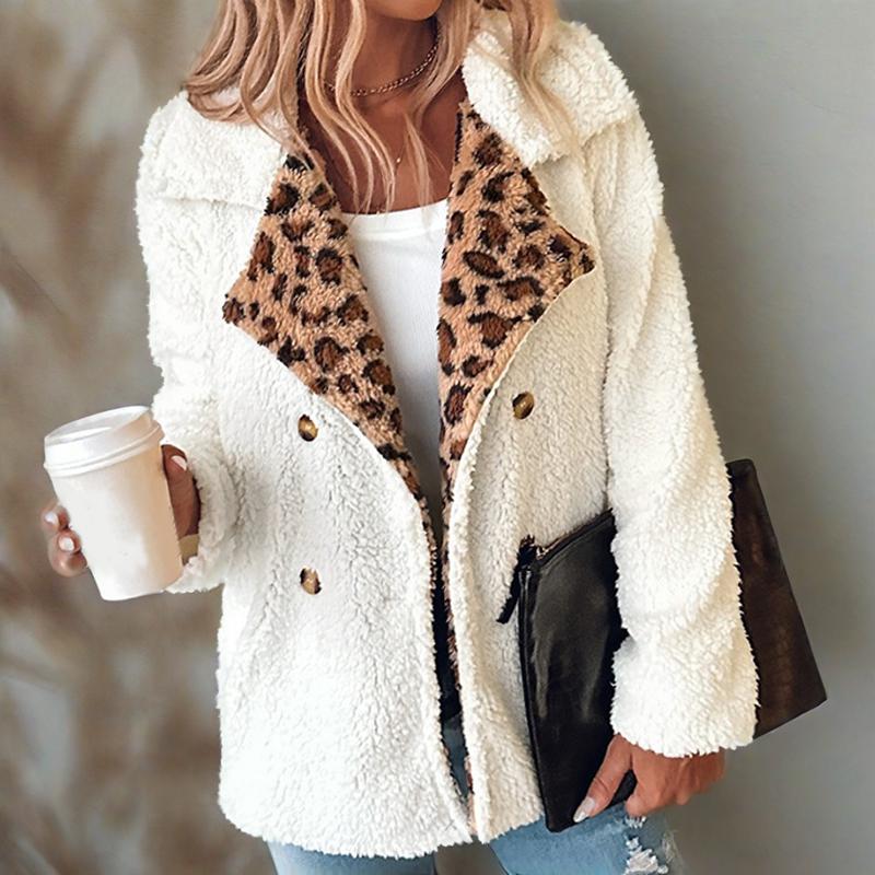 🔥2025 Global Fashion Latest Styles🌎Cozy Coat with Leopard Trim🧥