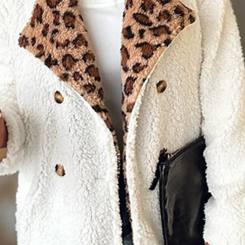 🔥2025 Global Fashion Latest Styles🌎Cozy Coat with Leopard Trim🧥