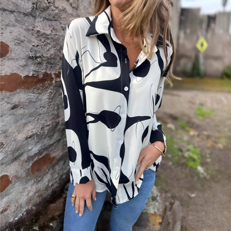 ⏳Limited-Time Special Offer⏰Women's Artistic Print Loose Shirt