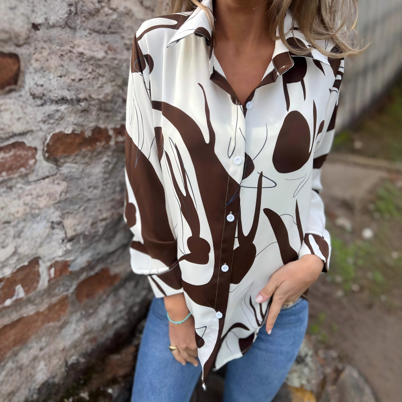 ⏳Limited-Time Special Offer⏰Women's Artistic Print Loose Shirt