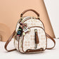 Fashion Diamond-Pattern Print Mini Backpack